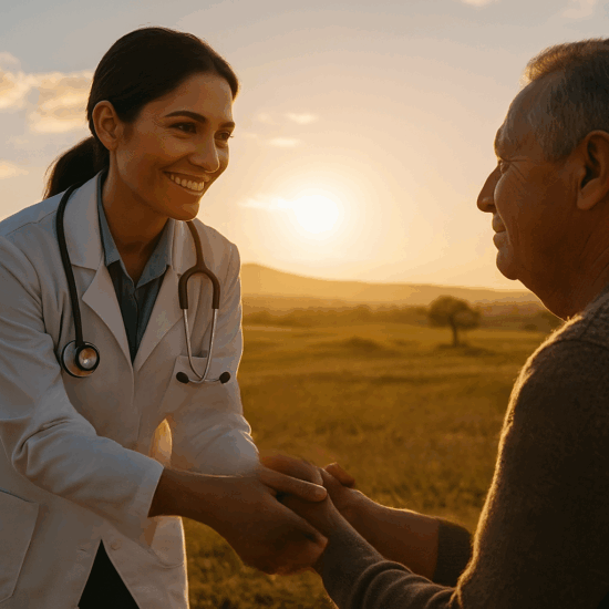 Médico de Trinisalud IPS brindando atención humanizada en salud ocupacional en Yopal y Trinidad Casanare